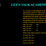 33. A cross is mode between an Hfr strain that is met+ thi+ pur+ and an F- that is met- thi- pur-. The recombinants are selected on medium that contains supplements that satisfy only the requirements for pur and thi and not for met. These recombinants are tested for the presence of the thi+ and pur+ alleles. The following number of colonies are found for each genotype: met+ thi+ pure+ 200 met+ thi+ pur- 0 met+ thi- pur+ 7 met+ thi- pur- 60 What is the order of genes in Hfr strain? (1) met+ pur+ thi+ (2) met+ thi+ pur+ (3) thi+ met+ pur+ (4) pur+ met+ thi+