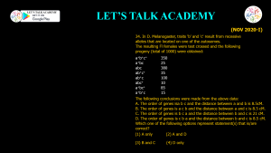 CSIR NET Life Science Previous Year Questions and Solution on Genetics