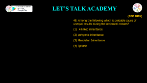 CSIR NET Life Science Previous Year Questions and Solution on EXTENSION OF MENDELIAN PRINCIPLES