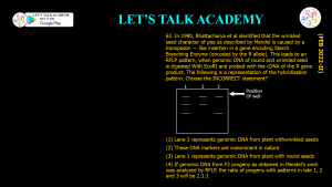 CSIR NET Life Science Previous Year Questions and Solution on GENE MAPPING METHODS