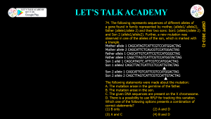 CSIR NET Life Science Previous Year Questions and Solution on GENE MAPPING METHODS