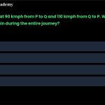 15. A train runs at a speed of 90 kmph from P to Q and 110 kmph from Q to P? What is the average speed of the train during the entire journey? A. 98.0 kmph B. 99.0 kmph C. 100 kmph D. 101 kmph