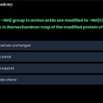 45. If the backbone -NH2 group in amino acids are modified to -NH(CH3) group, how will the allowed regions in Ramachandran map of the modified protein change? A. Allowed region remain unchanged. B. Allowed regions shrink. C. Allowed regions expand. D. It depends on the specific amino acid side chains.