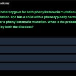 48. A woman is heterozygous for both phenylketonuria mutation and for X-linked hemophilia mutation. She has a child with a phenotypically normal man, who is also heterozygous for a phenylketonuria mutation. What is the probability that the child will be affected by both the diseases? A. 1/8 B. 1/4 C. 1/16 D. 3/8