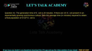 IIT JAM Biotechnology Previous Year Question Paper 2020 –Video Solution