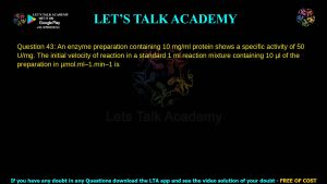 IIT JAM Biotechnology Previous Year Paper 2015 Video Solution