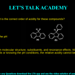 14. What is the correct order of acidity for these compounds? a. (a) < (b) b. (a) = (b) c. (a) > (b) d. It depends on the pH