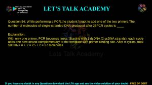 IIT JAM Biotechnology Previous Year Question Paper 2021