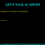 5.Where would the graph of y=x^2 and y=x^3 intersect? At x = -1 At all x>1 At x=0 and x=1 At all points between x=0 and x=1