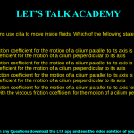 Many organisms use cilia to move inside fluids. Which of the following statements is true for ciliary motion? The viscous friction coefficient for the motion of a cilium parallel to its axis is smaller than the viscous friction coefficient for the motion of a cilium perpendicular to its axis. The viscous friction coefficient for the motion of a cilium parallel to its axis is equal to the viscous friction coefficient for the motion of a cilium perpendicular to its axis. The viscous friction coefficient for the motion of a cilium parallel to its axis is larger than the viscous friction coefficient for the motion of a cilium perpendicular to its axis. The viscous friction coefficient for the motion of a cilium parallel to its axis tends to infinity when compared with the viscous friction coefficient for the motion of a cilium perpendicular to its axis.