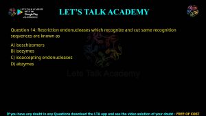 GATE Biotechnology 2011 Previous Year Papers with Solutions