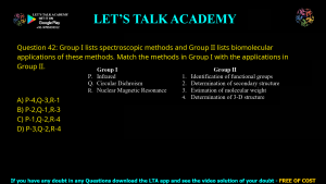 GATE Biotechnology 2019 Previous Year Papers with Solutions