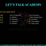 Q45.Match List I with List II List-I (Compound) A. Dolichol B. Vitamin-K C. Vitamin-E D. Warfarin List-II (Function) I. Blood clotting factor II. Antioxidant III. Anticoagulant IV. Sugar carrier Choose the correct answer from the options given below: (A) A-IV, B-I, C-II, D-III (B) A-III, B-I, C-IV, D-II (C) A-III, B-IV, C-II, D-I (D) A-II, B-III, C-IV, D-I