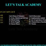 Q47.Match List I with List II List-I (Name of Scientists) A. Avery, Macleod and McCarty B. Edward Jenner C. Erwin Chargaff D. Seymour Benzer List-II (Discoveries) I. Complementation analysis II. Law of equivalence of bases III. Chemical basis of heredity IV. Vaccine Choose the correct answer from the options given below: (A) A-IV, B-I, C-II, D-III (B) A-II, B-I, C-IV, D-III (C) A-IV, B-III, C-II, D-I (D) A-III, B-IV, C-II, D-I