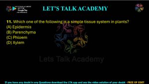 IIT JAM Biotechnology Previous Year Question paper Topic Plant biology