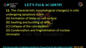 IIT JAM Biotechnology Previous Year Question paper Topic Cell Biology