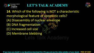 IIT JAM Biotechnology Previous Year Question paper Topic Cell Biology