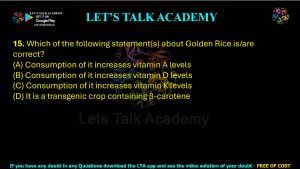IIT JAM Biotechnology Previous Year Question paper Topic Plant biology