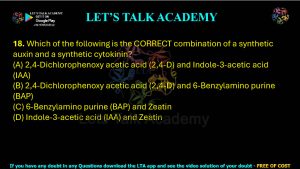 IIT JAM Biotechnology Previous Year Question paper Topic Plant biology