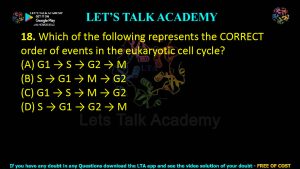 IIT JAM Biotechnology Previous Year Question paper Topic Cell Biology