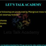 3. Which of the following are produced by Mangrove trees to survive in the waterlogged swampy forests?  (A) Trichomes (B) Pneumatophores (C) Spermatophores (D) Rhizophores