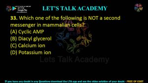 IIT JAM Biotechnology Previous Year Question paper Topic Cell Biology