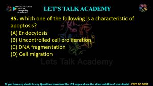 IIT JAM Biotechnology Previous Year Question paper Topic Cell Biology