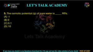 IIT JAM Biotechnology Previous Year Question paper Topic Plant biology