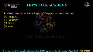 IIT JAM Biotechnology Previous Year Question paper Topic Plant biology
