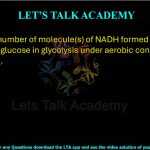 13. The net number of molecule(s) of NADH formed from one molecule of glucose in glycolysis under aerobic conditions is/are ______.