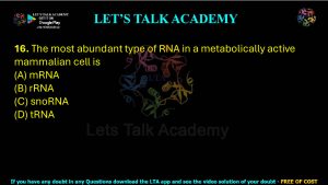 IIT JAM Biotechnology Previous Year Question paper Topic Biochemistry