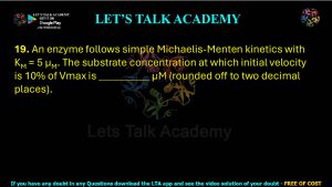 IIT JAM Biotechnology Previous Year Question paper Topic Biochemistry