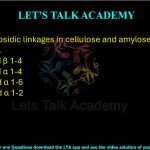 24. The glycosidic linkages in cellulose and amylose are , respectively.     (A) α 1-4 and β 1-4 (B) β 1-4 and α 1-4 (C) β 1-4 and α 1-6 (D) α 1-4 and α 1-2