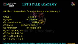 IIT JAM Biotechnology Previous Year Question paper Topic Biochemistry