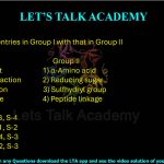 44. Match the entries in Group I with that in Group II  Group I                                           Group II P) Fehling’s test                          1) α-Amino acid Q) Ninhydrin reaction              2) Reducing sugar R) Biuret reaction                      3) Sulfhydryl group S) Nitroprusside                        4) Peptide linkage reaction                      (A) P-1, Q-2, R-3, S-4    (B) P-3, Q-4, R-1, S-2 (C) P-2, Q-1, R-4, S-3     (D) P-4, Q-1, R-2, S-3