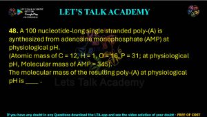 IIT JAM Biotechnology Previous Year Question paper Topic Biochemistry