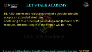 IIT JAM Biotechnology Previous Year Question paper Topic Biochemistry