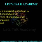 66. Cephalin, a biological surfactant, is  (A) choline phosphoglyceride (B) ethanolamine phosphoglyceride (C) glycosphingolipid (D) sphingolipid