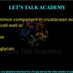 75. The common component in crustacean exoskeleton and fungal cell wall is:  (A) Lignin (B) Cellulose (C) Chitin (D) Peptidoglycan