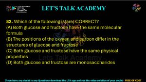 IIT JAM Biotechnology Previous Year Question paper Topic Biochemistry