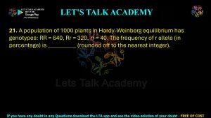 IIT JAM Biotechnology Previous Year Question paper Topic Genetics