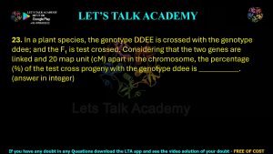 IIT JAM Biotechnology Previous Year Question paper Topic Genetics
