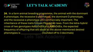 IIT JAM Biotechnology Previous Year Question paper Topic Genetics