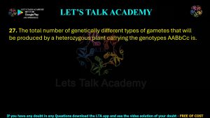IIT JAM Biotechnology Previous Year Question paper Topic Genetics