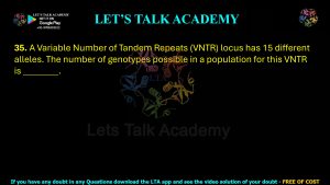 IIT JAM Biotechnology Previous Year Question paper Topic Genetics