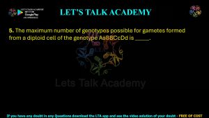 IIT JAM Biotechnology Previous Year Question paper Topic Genetics