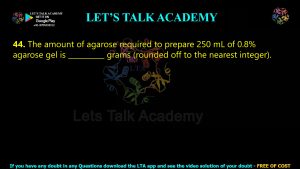 IIT JAM Biotechnology Previous Year Question paper Topic Biotechniques