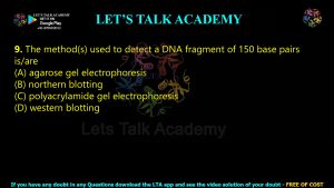 IIT JAM Biotechnology Previous Year Question paper Topic Biotechniques