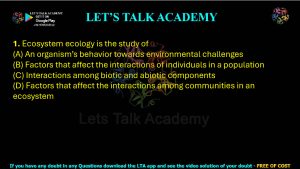 IIT JAM Biotechnology Previous Year Question paper Topic Evolution and Ecology