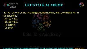 IIT JAM Biotechnology Previous Year Question paper Topic Molecular Biology